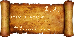 Pribill Adrienn névjegykártya